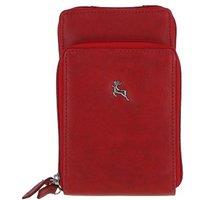 Ashwood Leather Women's 'Aphrodite' Real Leather Crossbody Smart Phone Bag in Red