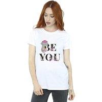 Disney Women's Dumbo Be You Cotton Boyfriend T-Shirt in White | Size: Large