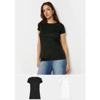 Long Tall Sally Women's Tall 2 Pack T-Shirts in Black | Size: 20