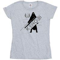 Star Wars Women's Obi-Wan Kenobi Jedi Knight Cotton T-Shirt in Grey | Size: Small