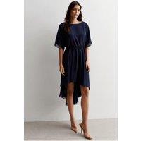 Cutie London Women's Asymmetric Hem Dress in Navy | Size: 16