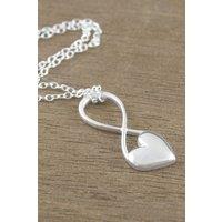 Otis Jaxon London Women's Sterling Silver Puffed Heart Infinity Necklace