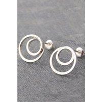 Otis Jaxon London Women's Sterling Silver Spiral Stud Hoop Earrings