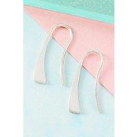 Otis Jaxon London Women's Flare Tiny Sterling Silver Drop Earrings