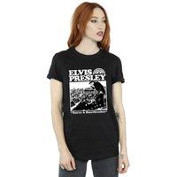 Elvis Presley Women's A Heartbreaker Cotton Boyfriend T-Shirt in Black | Size: XL