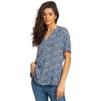 Roman Women's Spot Print V-Neck Tunic Top in Navy | Size: 10