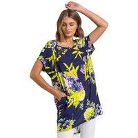 Roman Women's Floral Print Pocket Tunic Top in Yellow | Size: 10