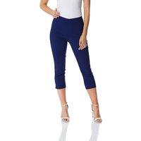 Roman Women's Cropped Stretch Trouser Capri Summer Leggings 3/4 Pedal Pushers in Midnight | Size: 18