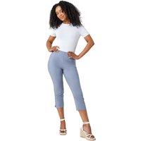 Roman Women's Petite Cropped Stretch Trouser in Light Grey | Size: 12