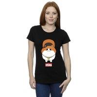 Disney Women's Big Hero 6 Baymax Kitten Face Cotton T-Shirt in Black | Size: Large