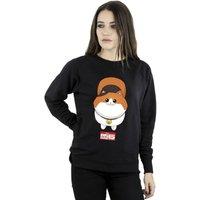 Disney Women's Big Hero 6 Baymax Kitten Face Sweatshirt in Black | Size: Small