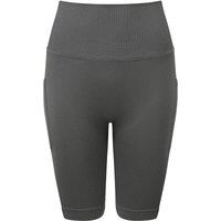 TriDri Women's Ribbed Seamless 3D Cycling Shorts in Charcoal | Size: XS