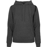 Build Your Brand Women's Basic Hoodie in Charcoal | Size: 3XL