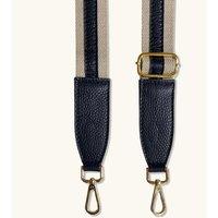 Apatchy London Women's Navy Leather & Canvas Strap