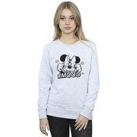 Disney Women's Minnie Mouse Mood Sweatshirt in Grey | Size: 2XL