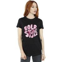 Disney Women's Minnie Mouse Bold Style Cotton Boyfriend T-Shirt in Black | Size: XL