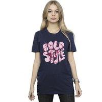 Disney Women's Minnie Mouse Bold Style Cotton Boyfriend T-Shirt in Navy | Size: Medium