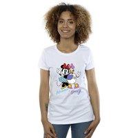 Disney Women's Minnie Mouse & Daisy Cotton T-Shirt in White | Size: Small