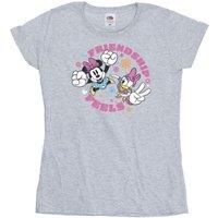 Disney Women's Minnie Mouse Daisy Friendship Cotton T-Shirt in Grey | Size: Large
