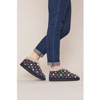 Moshulu Women's 'Bo' Short Spotty Bootie Slippers in Indigo | Size: 4