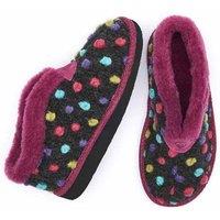 Moshulu Women's 'Bo' Short Spotty Bootie Slippers in Dark Grey | Size: 6