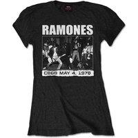Ramones Women's CBGB 1978 T-Shirt in Black | Size: Large