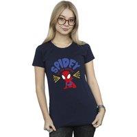 Marvel Women's Spidey & His Amazing Friends Rescue Cotton T-Shirt in Navy | Size: Large