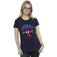 Marvel Women's Spidey & His Amazing Friends Rescue Cotton T-Shirt in Navy | Size: 2XL