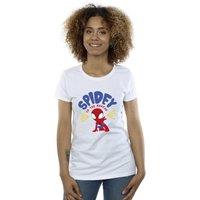 Marvel Women's Spidey & His Amazing Friends Rescue Cotton T-Shirt in White | Size: 2XL