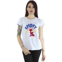 Marvel Women's Spidey & His Amazing Friends Rescue Cotton T-Shirt in Grey | Size: Medium