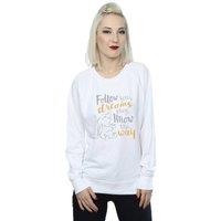 Disney Women's Dumbo Follow Your Dream Sweatshirt in White | Size: Large