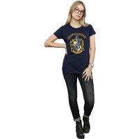 Harry Potter Women's Hufflepuff Cotton T-Shirt in Navy | Size: Large