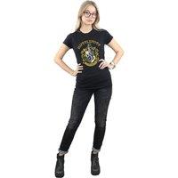 Harry Potter Women's Hufflepuff Cotton T-Shirt in Black | Size: Medium