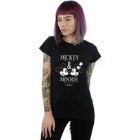 Disney Women's Mousecrush Mondays Mickey & Minnie Mouse Cotton T-Shirt in Black | Size: XL