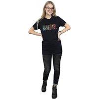 Marvel Comics Women's Characters Cotton Logo Boyfriend T-Shirt in Black | Size: Medium