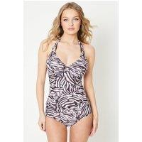 Gorgeous Women's Animal Non Pad Plunge Tankini Top | Size: 34DD