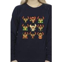 Disney Women's Lilo & Stitch Halloween Costumes Sweatshirt in Navy | Size: Medium