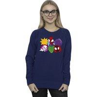Marvel Women's Spidey & His Amazing Friends Faces Sweatshirt in Navy | Size: Small