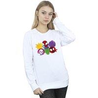 Marvel Women's Spidey & His Amazing Friends Faces Sweatshirt in White | Size: 3XL