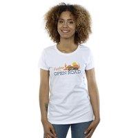 Disney Women's Cars Explore The Open Road Cotton T-Shirt in White | Size: XL