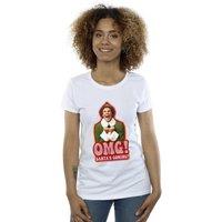 Elf Women's Santas Coming Cotton T-Shirt in White | Size: Medium