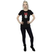 Disney Women's Minnie Mouse Cotton T-Shirt in Black | Size: Large
