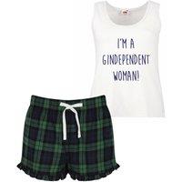 60 SECOND MAKEOVER Women's I'm A Gindependent Woman Pyjama Set in Green | Size: Small