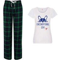 60 SECOND MAKEOVER Women's Frenchie Unconditional Love Pyjama Set in Green | Size: XS