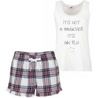 60 SECOND MAKEOVER Women's It's Not A Hangover It's Gin Flu Pyjama Set in Pink | Size: Medium