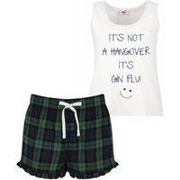 60 SECOND MAKEOVER Women's It's Not A Hangover It's Gin Flu Pyjama Set in Green | Size: Medium
