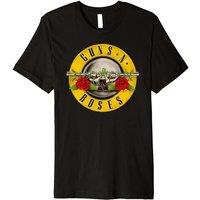 Guns N Roses Women's Bullet Logo Cotton T-Shirt in Black | Size: 2XL