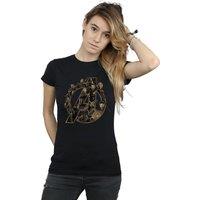 Avengers Infinity War Women's Logo Boyfriend T-Shirt in Black | Size: Small