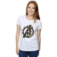 Avengers Infinity War Women's Logo Boyfriend T-Shirt in White | Size: Small
