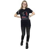 Avengers Infinity War Women's Captain America Cotton Boyfriend T-Shirt in Black | Size: XL